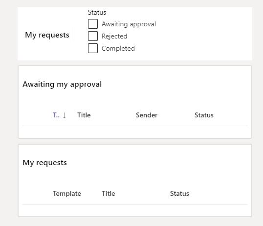 Microsoft teams requests and approvals
